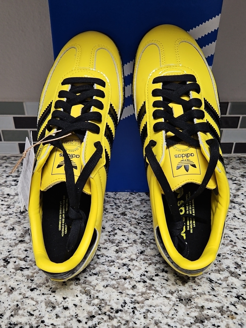 ADIDAS SAMBA OG, YELLOW/BLACK, WMS 9 - Picture 4 of 5